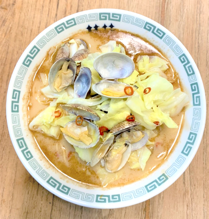 熊本産を食べよう！ あさり to キャベツ no 豚骨ラーメン